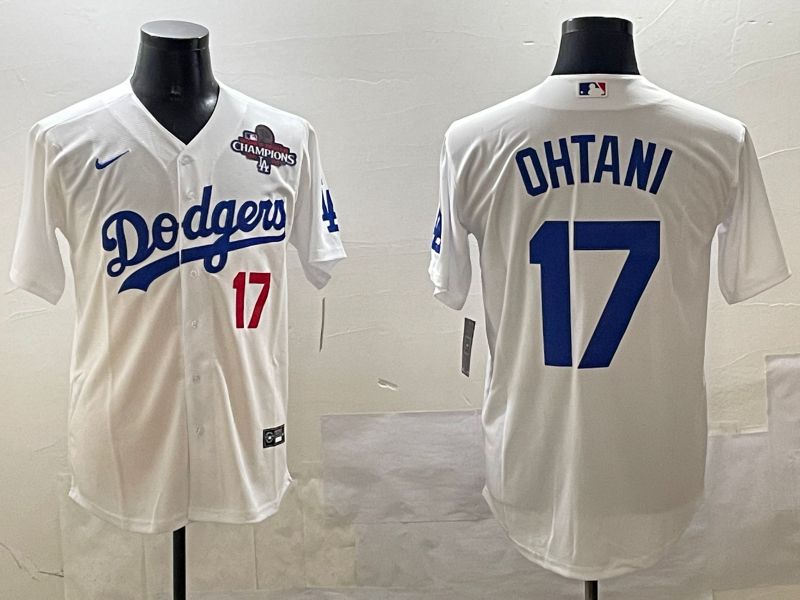 Men Los Angeles Dodgers #17 Ohtani White Game 2025 Nike MLB Jersey style 03094